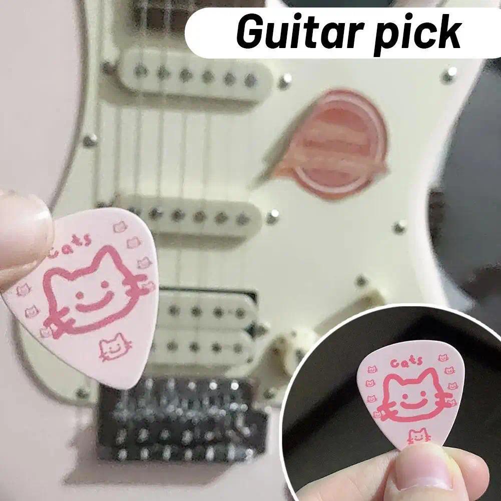 10 Pcs Guitar Pick Cute Kitten Pattern Resin Guitar Accessories Lectrum Picks Picks Guitar Celluloid
