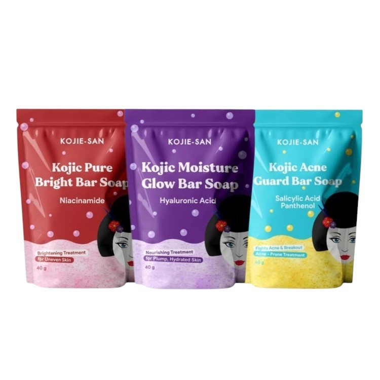 KOJIE-SAN Pure Bright Soap Bar | Moisture Glow Soap Bar | Kojic Acne Guard Soap Bar