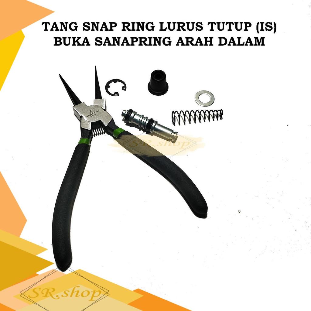 KENTARO Tang Snap ring Tang Spi 7" IS Lurus, alat pembuka kunci ring snapring, snapring arah dalam c