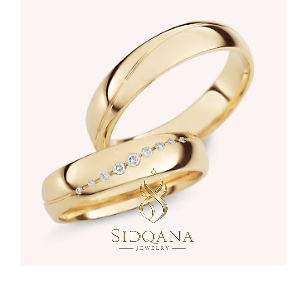 Sidqana Jewelry - Cincin Couple Gold Perak Murni - Couple Ring