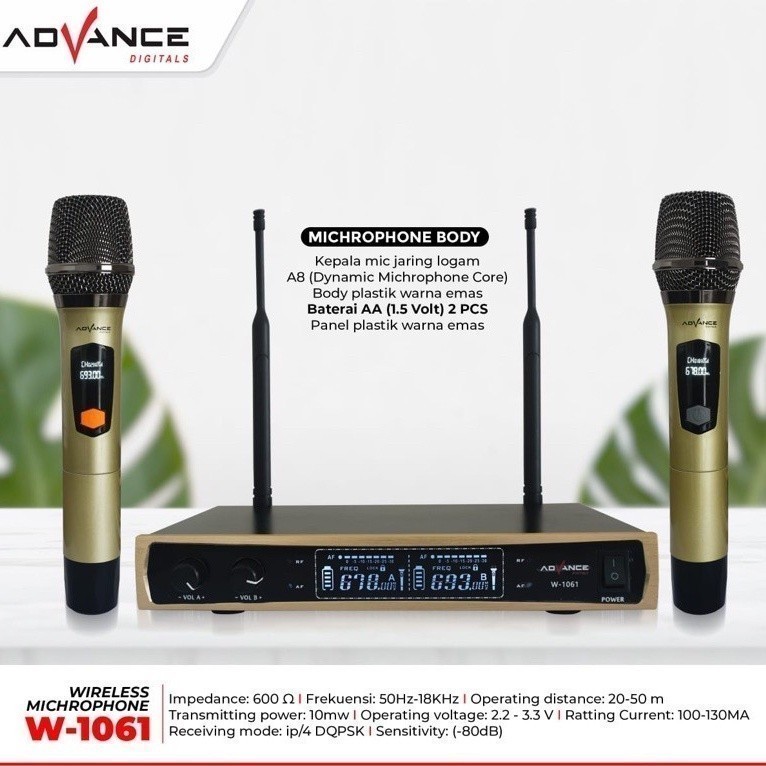 Wireless Microphone / Mic wirles Advance W-1061