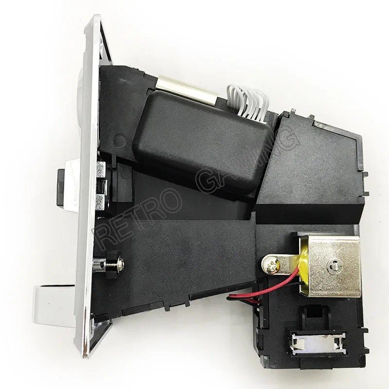 616 multivalue coin acceptor with coin line, you can adjust the coin value by yourself, support 8 de