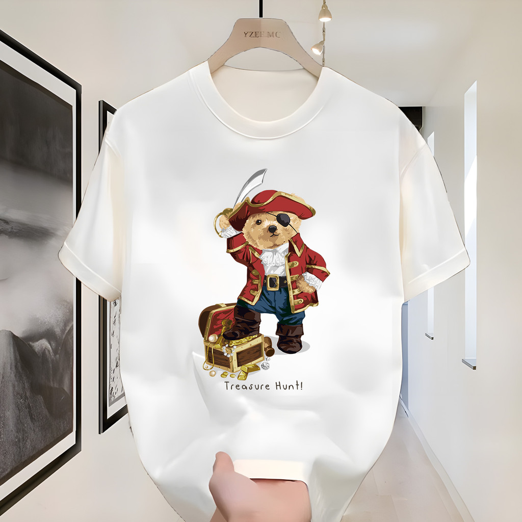 * COD * Kaos Grafis Mobil Klasik Motif Teddy Cross Arms Depan Truk Merah Tulisan Street King Ilustra
