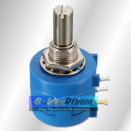 GRD - Potensiometer Bourns Wirewound Multiturn Resistor 10 Putaran Turn 3590S Ohm Potensio 1K 2K 5K 