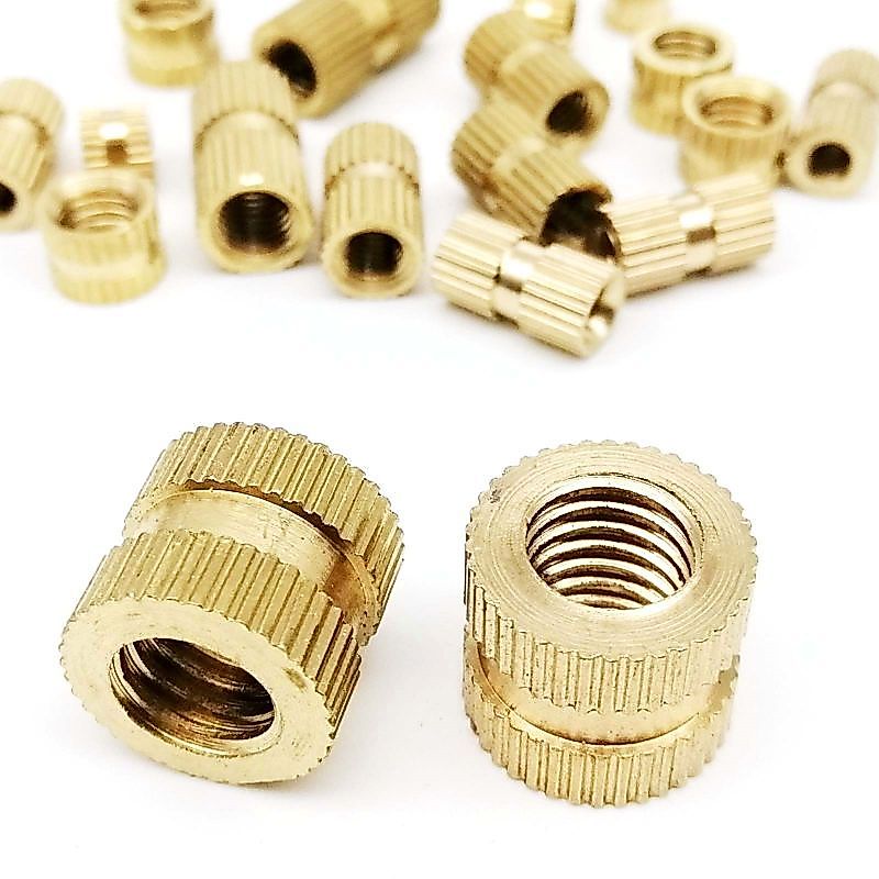 READY 100pcs Bras Knur Tanam M3 Insert Nut Mur Tanam Female Thread Brass Insert Nut M3
