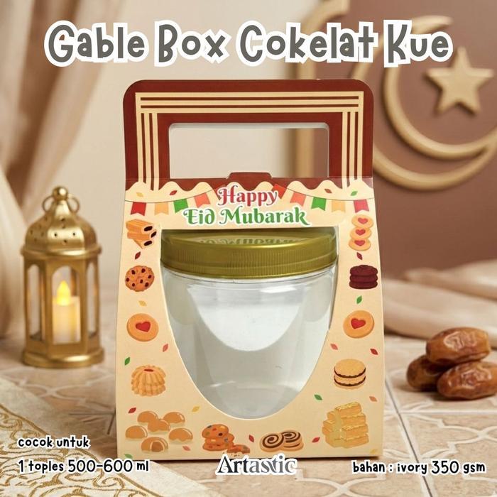 Gable Box Lebaran | Gable Box Idul Fitri | Box Hampers Lebaran | Gable Box Hampers Lebaran - Coklat 