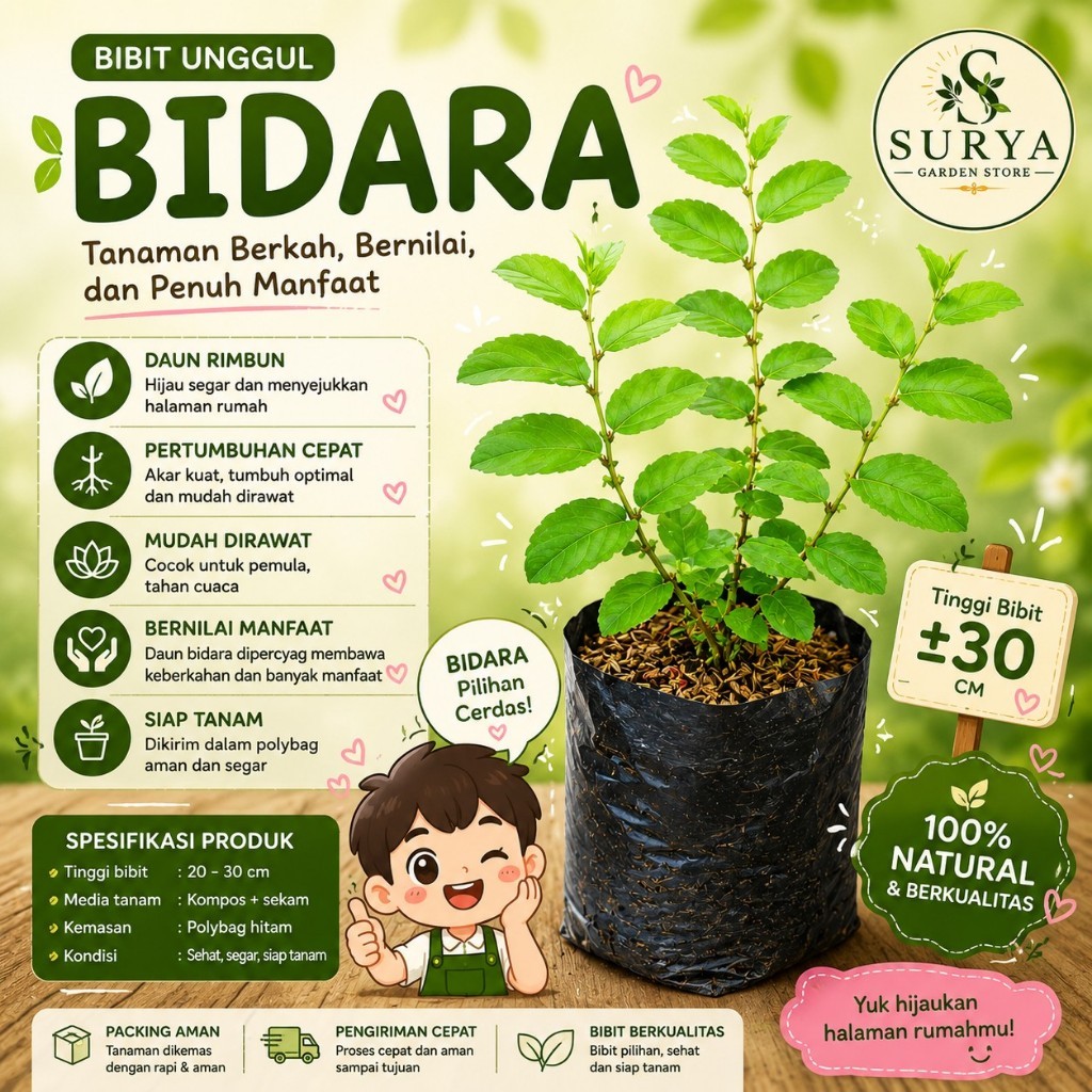 GRATIS ONGKIR BISA COD Pohon Bidara Arab Asli Hidup Rimbun Tinggi 20-30 cm AN Tanaman Herbal kaya ma