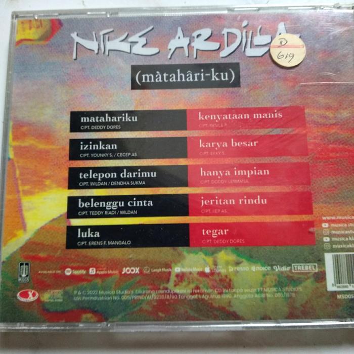 CD nike ardilla - matahariku. nicky astria poppy mercury nafa urbach