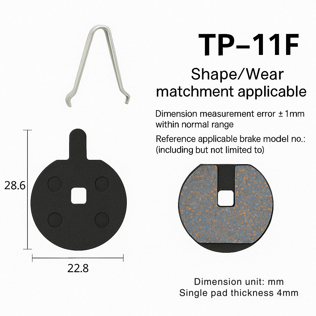 Foto Brakepad Pad Kampas Rem Bulat 22.8 23 mm Rem Mekanik Sepeda Mtb TP 11F