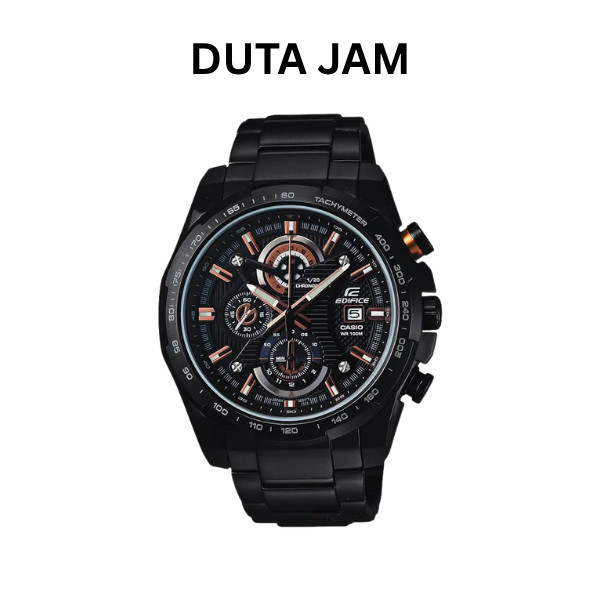 JAM TANGAN PRIA CASIO EDIFICE EFR523BK-1AV BLACK DIAL STAINLESS STEEL ORIGINAL