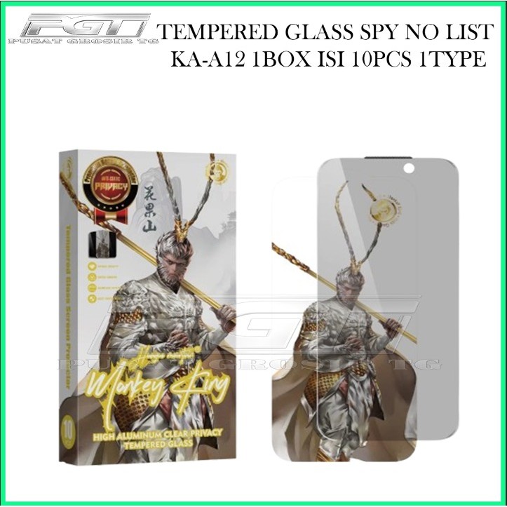 1BOX 10PCS KA-A12 TEMPERED GLASS SPY CLEAR MONKEY KING SAMSUNG S20 FE S10 LITE NOTE 10 LITE