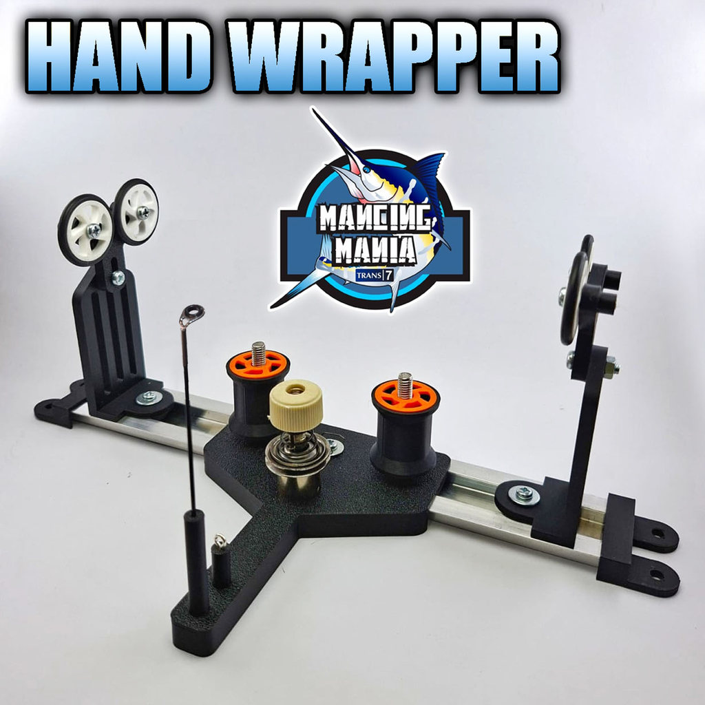 MANCING MANIA HAND WRAPPER Alat Lilit Benang Joran Pancing Rod Builder Dryer