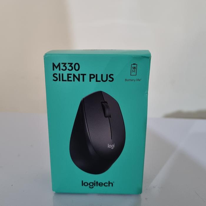 Mouse Logitech M330 m330 Wireless silent plus - Hitam
