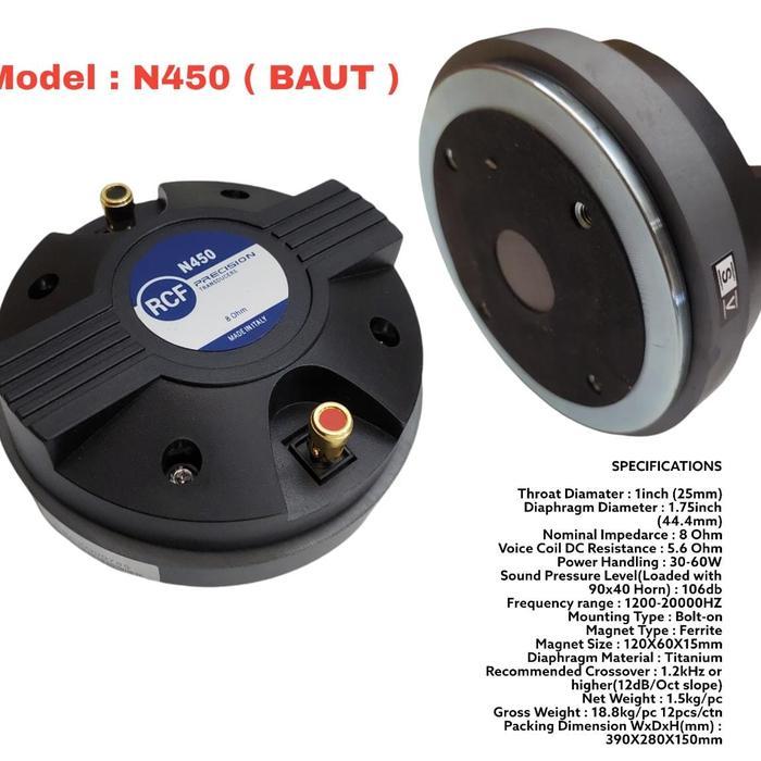 driver 44.4 horn tweeter RCF N450-Baut
