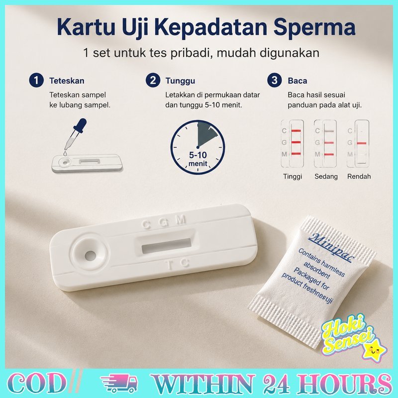 Kartu Tes Kepadatan Sperma Pria Alat Uji Sperma Untuk Pemeriksaan Pribadi Di Rumah Harian