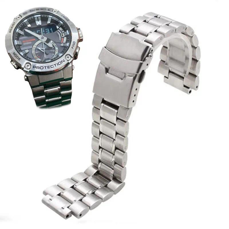 24*16mm Lug End Stainless Steel Watband for Casio G-SHOCK GST-B200 GST-B200D Series Wates Men's Stra