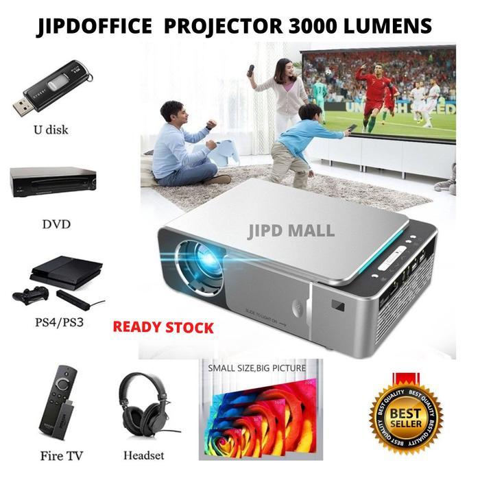 Jipdoffice Proyektor Infocus UNIC Lumens 3000 Wifi 1080p Projector HP PS DVD LAPTOP Serbaguna Penggu