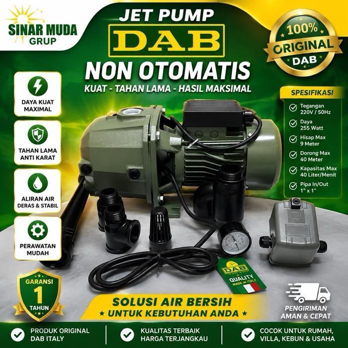 Pompa Air Jet Pump DAB 370 | Pompa Air Jet Pump DAB Indonesia - Non Automatic - Non Automatic