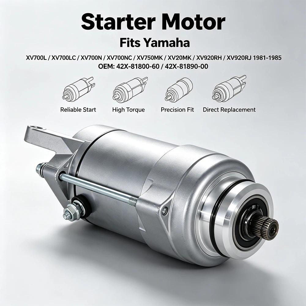 Motorcycle Starter Motor For Yamaha XV750 XV700L XV700LC XV700N XV700NC XV750MK XV750H/J/K Virago 75