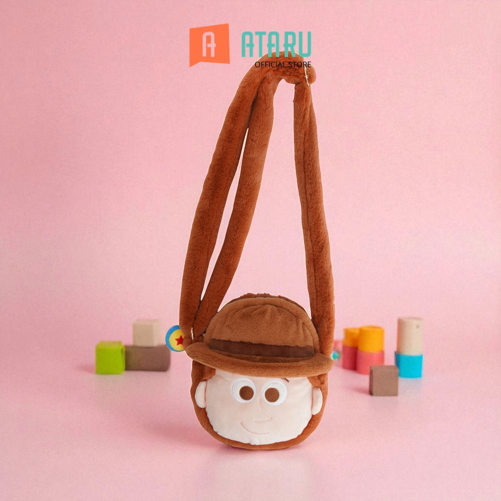 Ataru Disney Toy Story Tas Selempang Woody - Cokelat Sling Bag Crossbody Bag Tas Bahu Tas Slempang