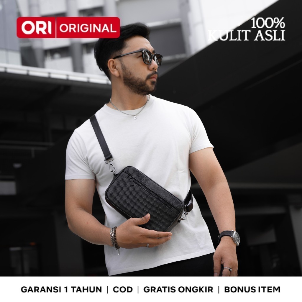 Reven Leather Tas Slingbag Handbag Pria Angkara Multibag