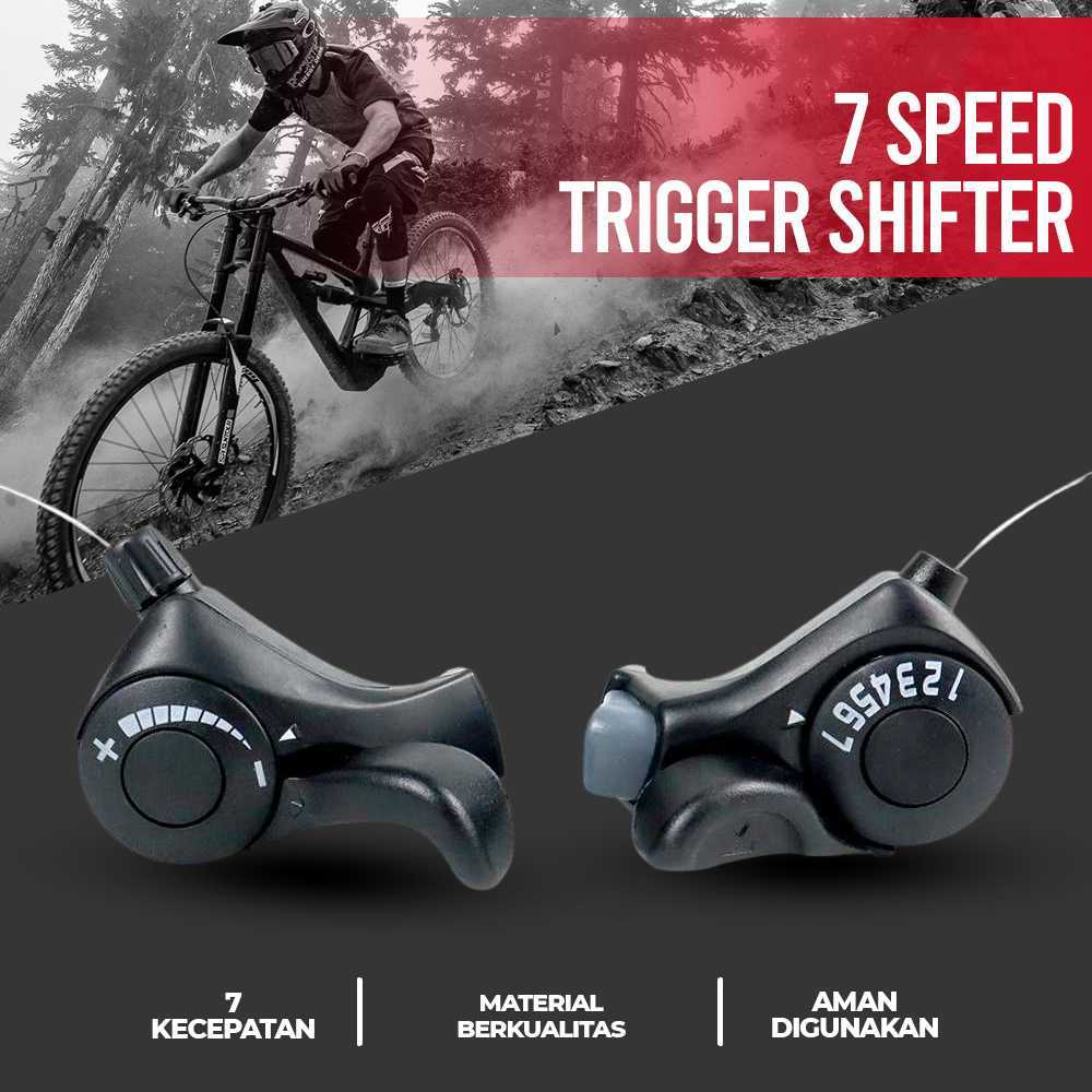 COD 2 Pcs Shifter Tuas Operan Pemindah Gigi Depan Dan Belakang Sepeda 3 x 7 Speed Untuk Sepeda Gunun