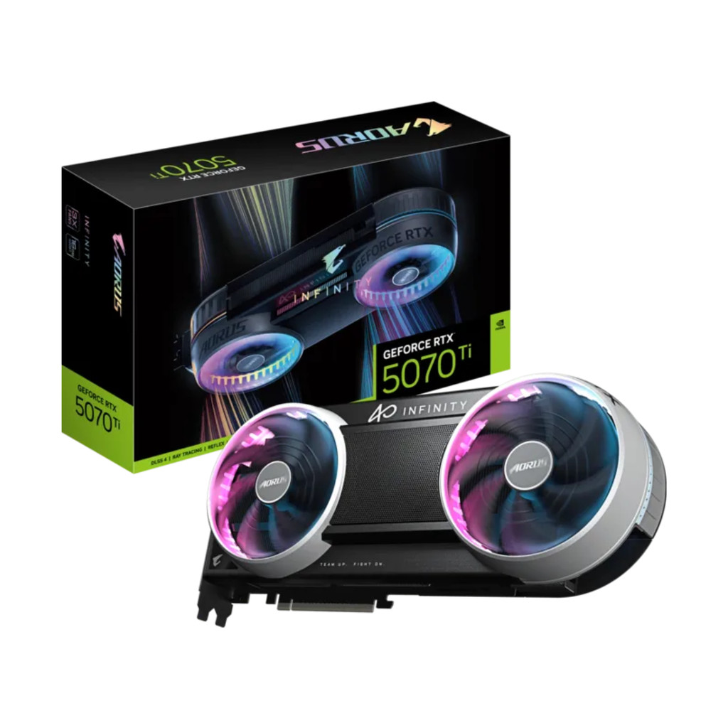 VGA Card GIGABYTE AORUS RTX 5070 Ti INFINITY 16G 16GB GDDR7 HDMI DP