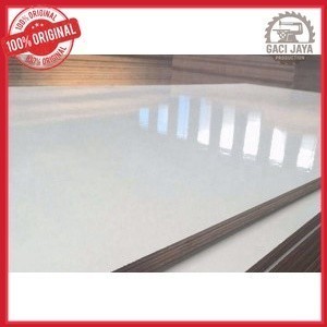 Triplek / Multiplek melamin putih Glossy 18mm  ,melaminto plywood, white Costum Ukuran