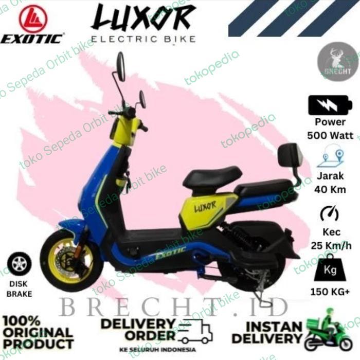 Sepeda Listrik E-Bike EXOTIC LUXOR 48V 12Ah 500 Watt Model Cakram New