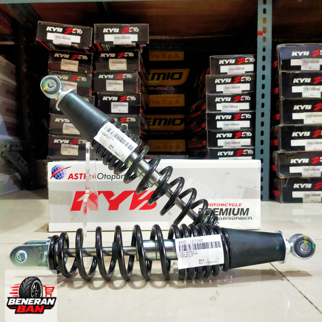SHOCK BELAKANG KYB OC SERIES STANDAR GENUIN KYOC 1271HZ BLACK (YAMAHA AEROX)