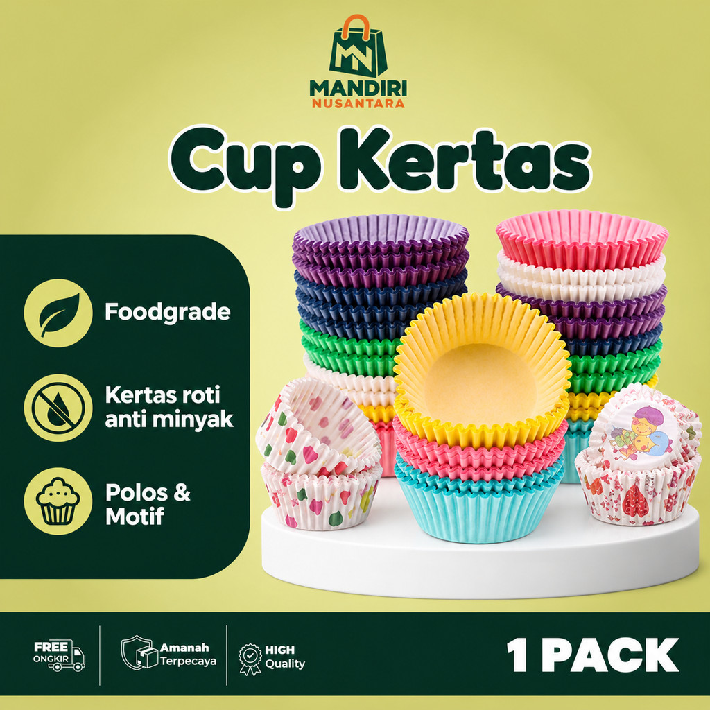 [ 100 PCS ] Cup Kertas | Paper Cup CupCake | Cupcake Kertas Cangkir | Kue Kotak