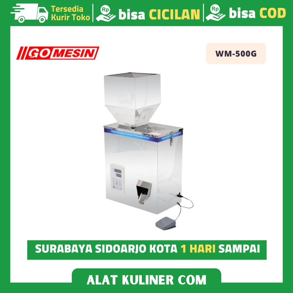 Mesin Pengisi Bubuk Mesin Timbangan Bubuk Gomesin WM-500G