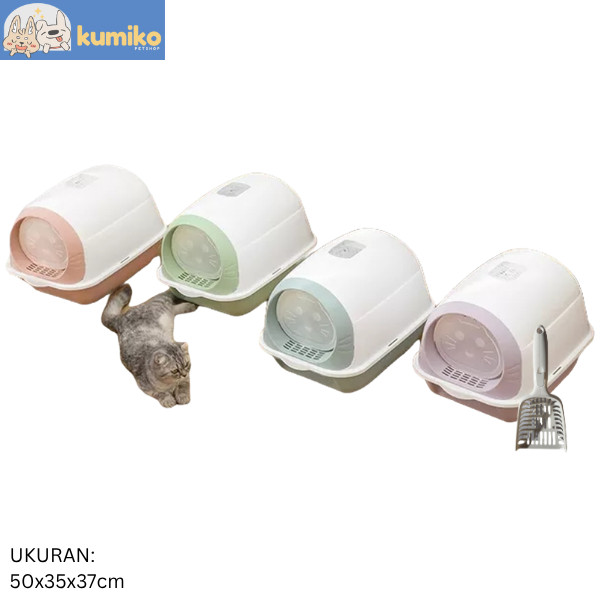 LITTER BOX KUCING TERTUTUP - KOTAK PASIR KUCING - CAT LITTER BOX