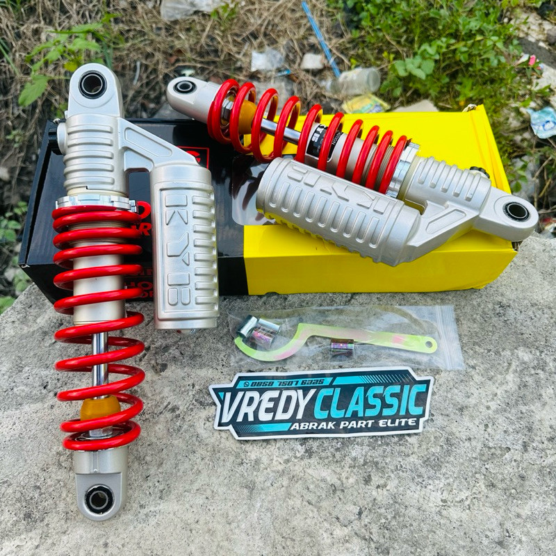 skok KYB 32mm shock KYB DOBEL KLIK FUNGSI skok KYB MERAH CB GL MP TIGER