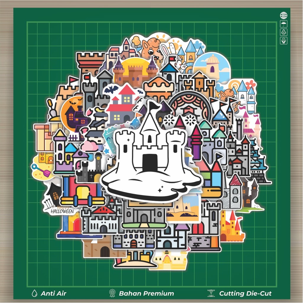 

HOT 50 PCS STIKER Stiker Istana (Castle) Stiker Fashion Cars Decal Dingin Kartu Album Custom Vinyl Anti Air- Sticker Aesthetic Buku Journal Koper Casing HP Tablet Laptop Helm Motor Botol Minum
