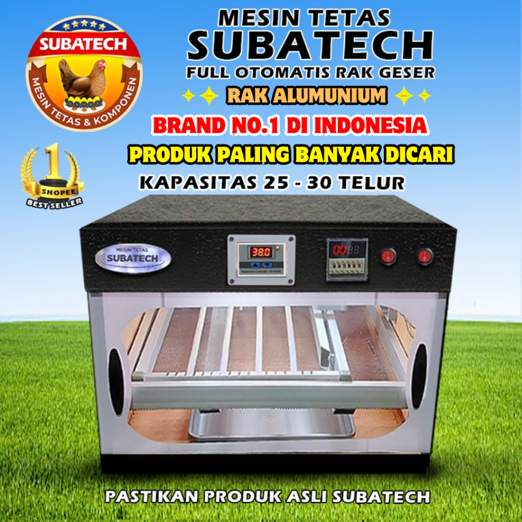 Mesin Tetas Telur Full Otomatis Penetas SUBATECH RG 25 30COD