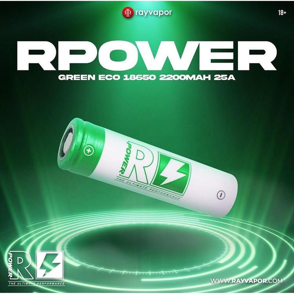 BATERAI BATTERY R POWER GREEN ECO 18650 2200MAH 25A BATERAI