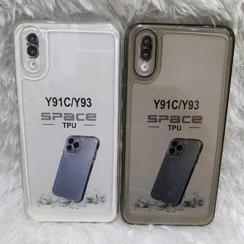 Softcase Vivo Y91C/Y93 Softcase Bening Casing Clear Hitam Transparant Space TPU