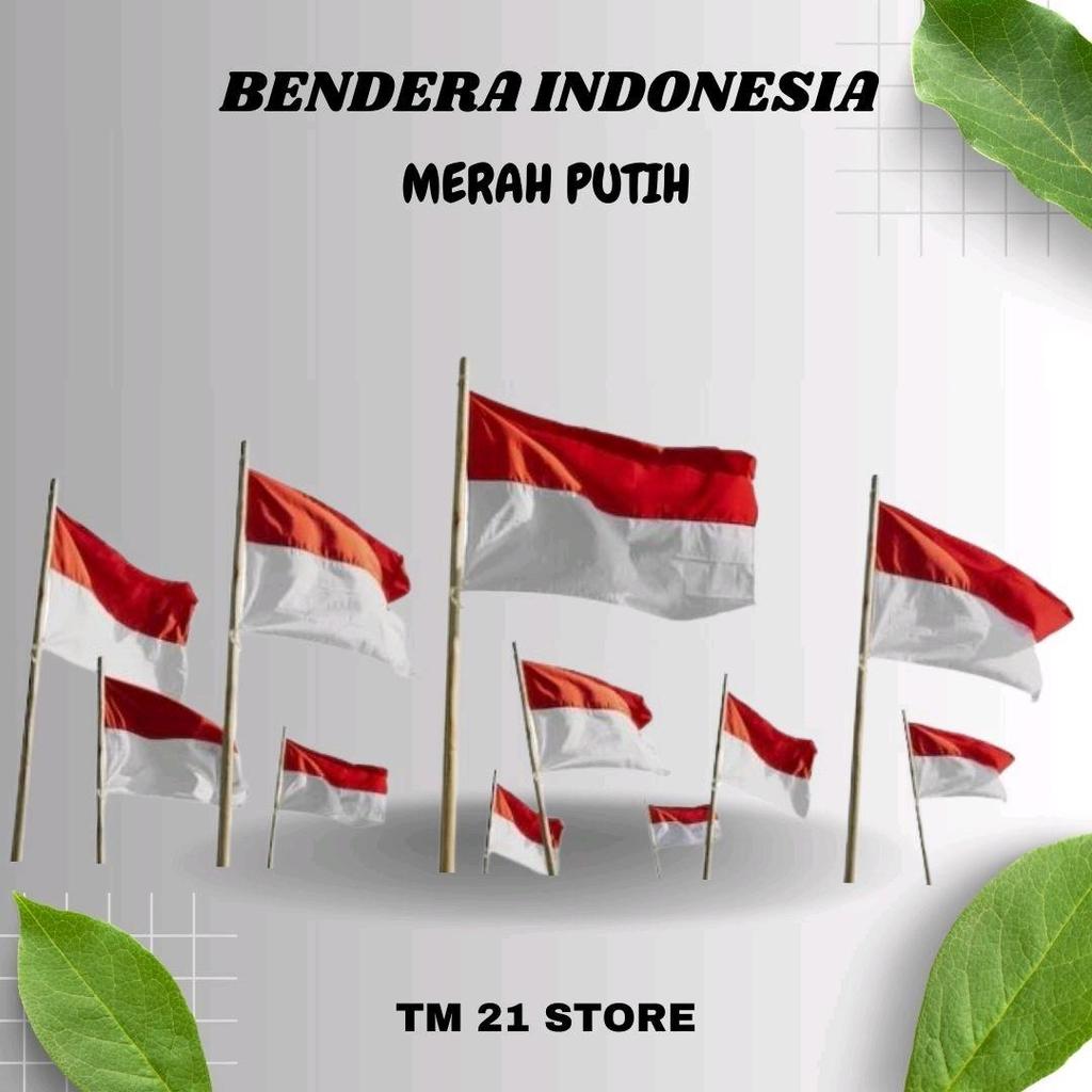 Bendera Merah Putih - Bendera Indonesia Kain Peles Satin