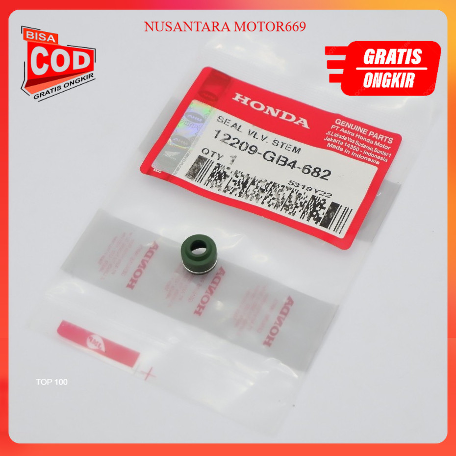 Seal Klep Honda Beat FI / Scoopy / Vario FI / Verza 150 / Supra X 125  Original AHM GB4 motor