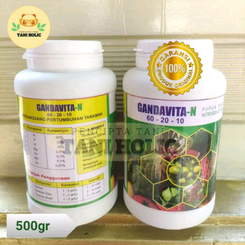 Pupuk Daun GANDAVITA - N 60-20-10 Kemasan 500gr
