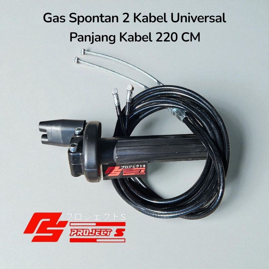 Gas Spontan 2 Kabel Project S CRF KLX Rx King Beat Scoopy Mio Vario Universal