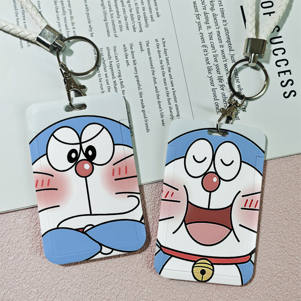 ID Card Holder Motif Doraemon Yang Trendi Korea | Tempat Pelindung Kartu Nama Photocard Sekolah Kant