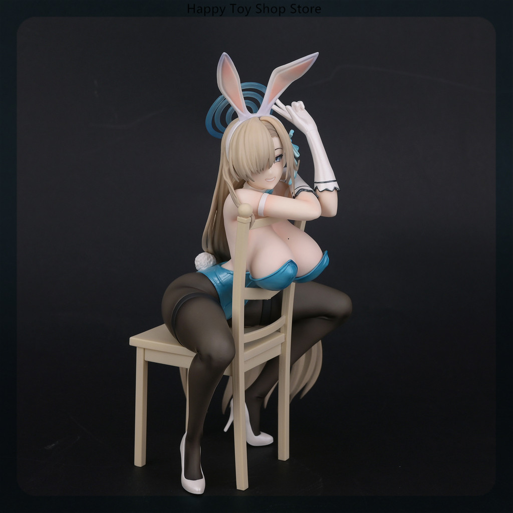 20cm Blue Archive Ichinose Asuna Bunny Girl Sit In Chair Game Girl Figures Models Statue Models Boys