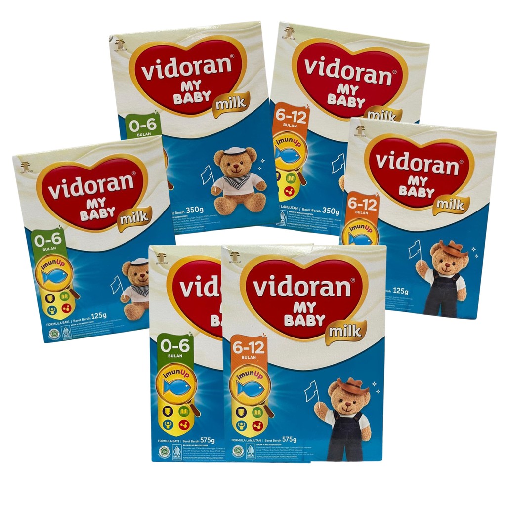 Vidoran My Baby Susu Formula 0–6 Bulan dan 12 Ukuran 125gr 350gr 575gr Pilihan Terbaik Untuk Bayi Se