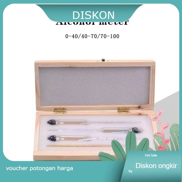 Alcoholometers AlkoholMeter Wine Alkohol Meter Alcohol Concentration Bar Set Tool 2.002.0386