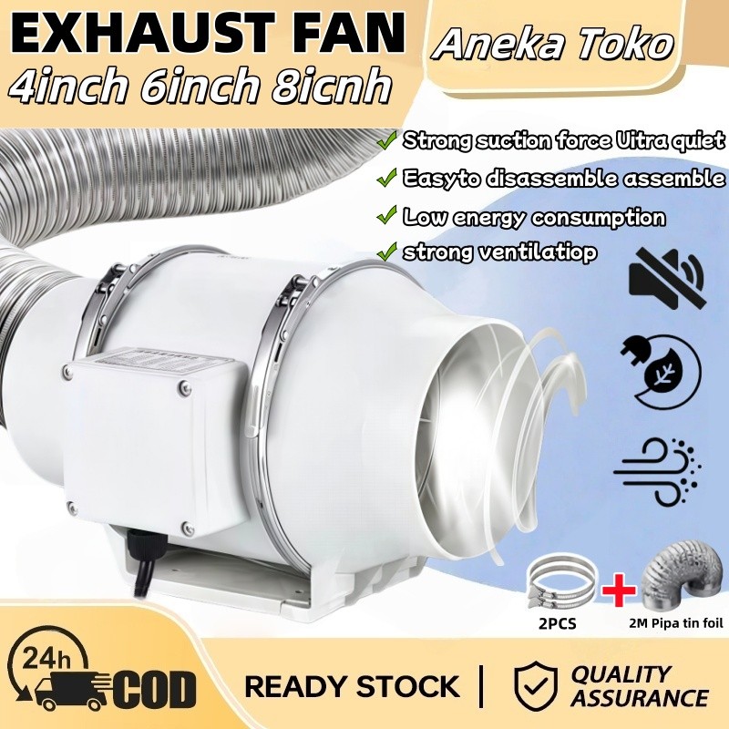 8‘’Exhaust Fan Dinding/Efisien Tahan Lama – Exhaust Fan Dinding Ideal Untuk Dapur Kamar Mandi