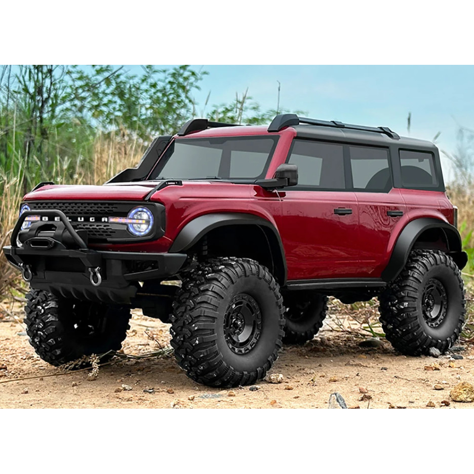 HUANGBO HB R1002 V2 FORD BRONCO RTR W/ WINCH (RED) 1/10 4WD ADVENTURE ROCK CRAWLER #HB-R1002