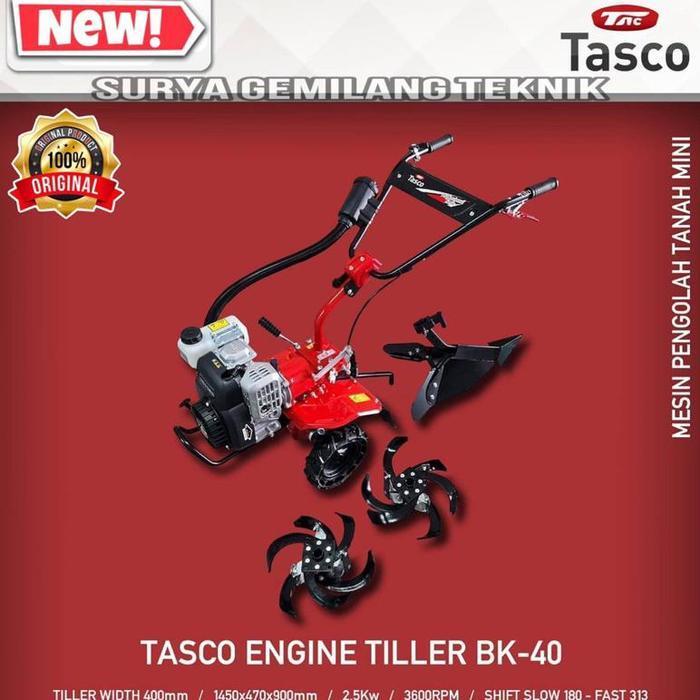 Mesin Traktor Mini Tasco BK-40 Tiller Tanah Kering Dan Basah Cultivator Tasco BK 40