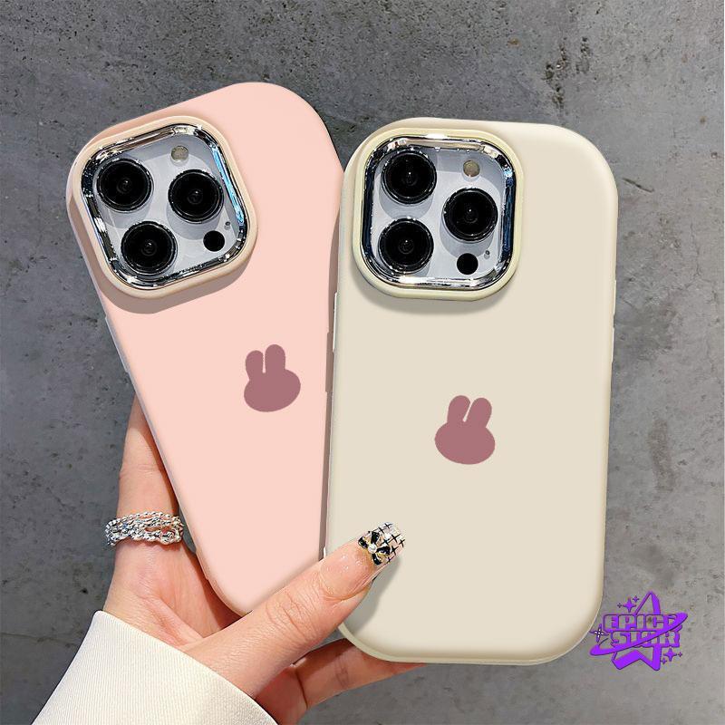 ⭐ MISS CASE ⭐Kelinci Merah Muda Casing ponsel Bahan silikon lembut Untuk Vivo Y36 Y15 Y27 Y11 Y35 Y1